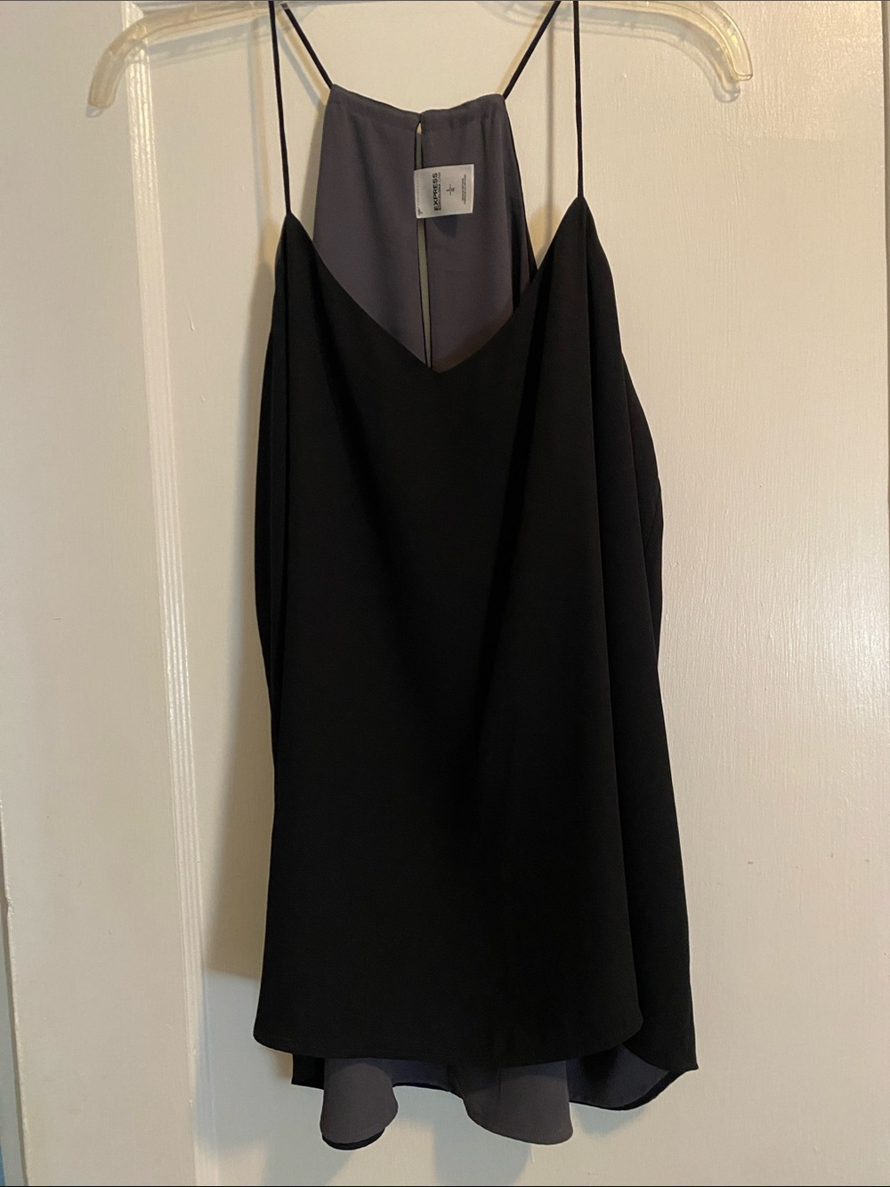 Express Black Double-Layer Spaghetti-Strap Cami